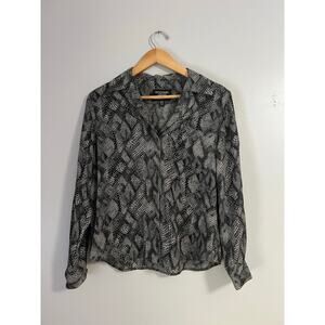 Emanuel Ungaro Liberte Button Up Blouse Size 8P Luxury